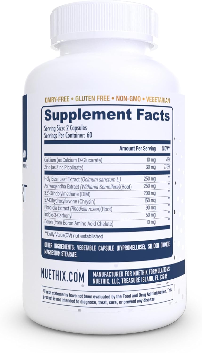 NuEthix Formulations Estro-Cort Anti-Estrogen Nutritional Support Dietary Supplement, 120 Capsules