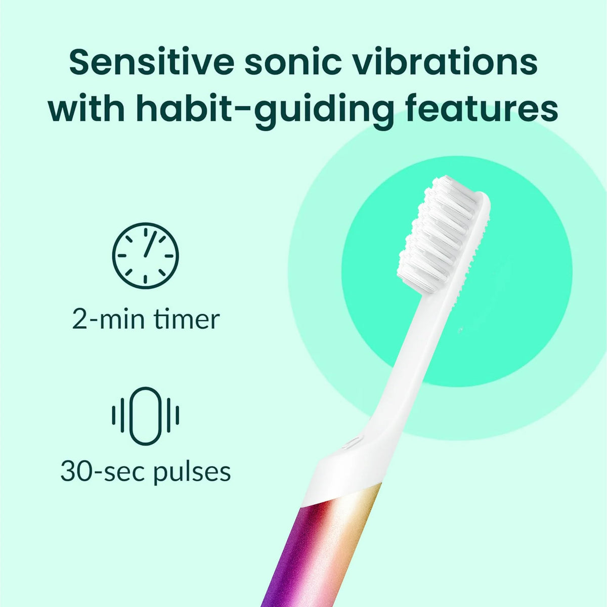 Quip Sonic Electric Toothbrush, Extra Brush Head, Metal Handle, Slate