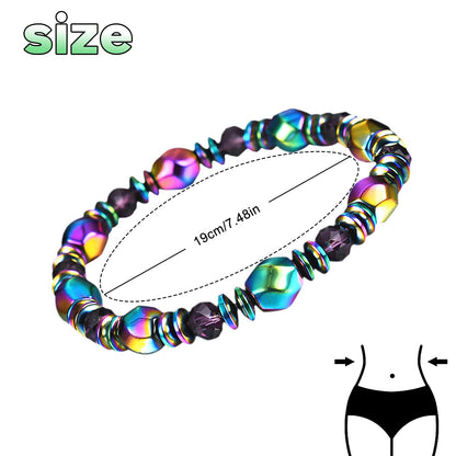 AGSIXZLAN 3pcs Adjustable Lymph Drainage Carnelian Magnetic Bracelet,Slimming Magnetic