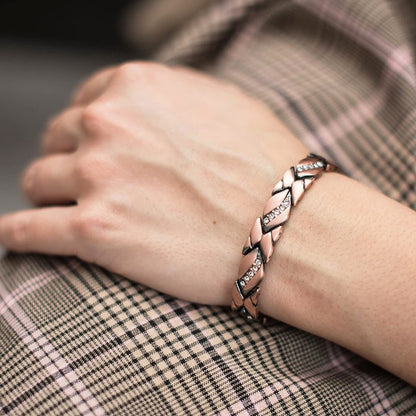 Vicmag Copper Bracelet for Women 99.9% Solid Pure Copper Valentine's Day Gift for Her with Adjustment Tool