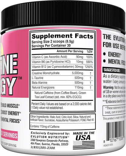 Evlution Nutrition Creatine 5000 - Supports Faster Recovery Lean Muscle Growth & Performance - Pre & Post Workout Powder - 5000mg Pure Creatine Monohydrate Per Serving - 60 Servings - Unflavored