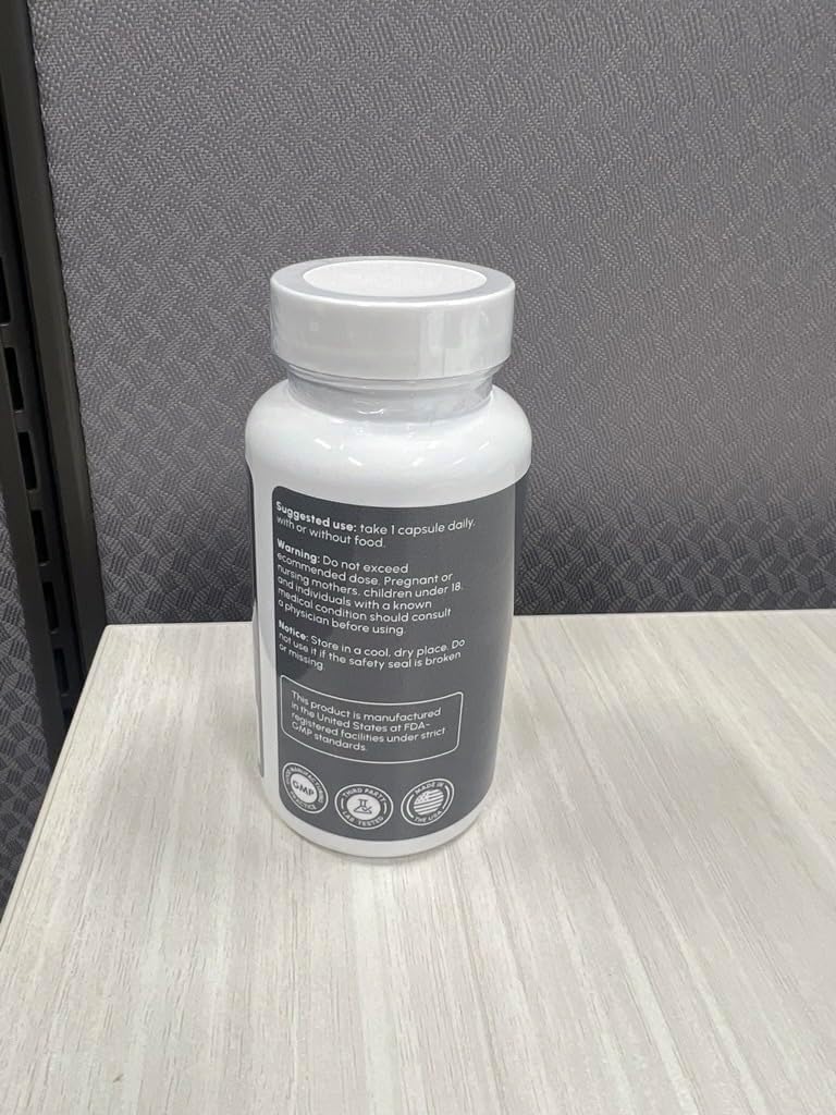 partiQlar L-Theanine 200mg - Calm Focus, Stress & Sleep Support, 60 Caps