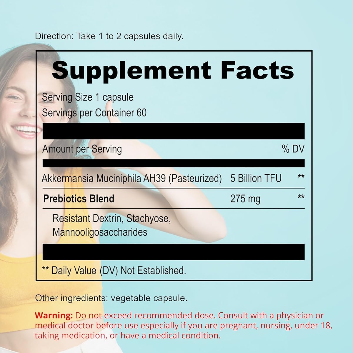 UpNourish Probiotics - 200 Billion CFUs for Men and Women, 15 Clinically Studied Strains, Prebiotics & Enzymes - 60 Vegan Capsules