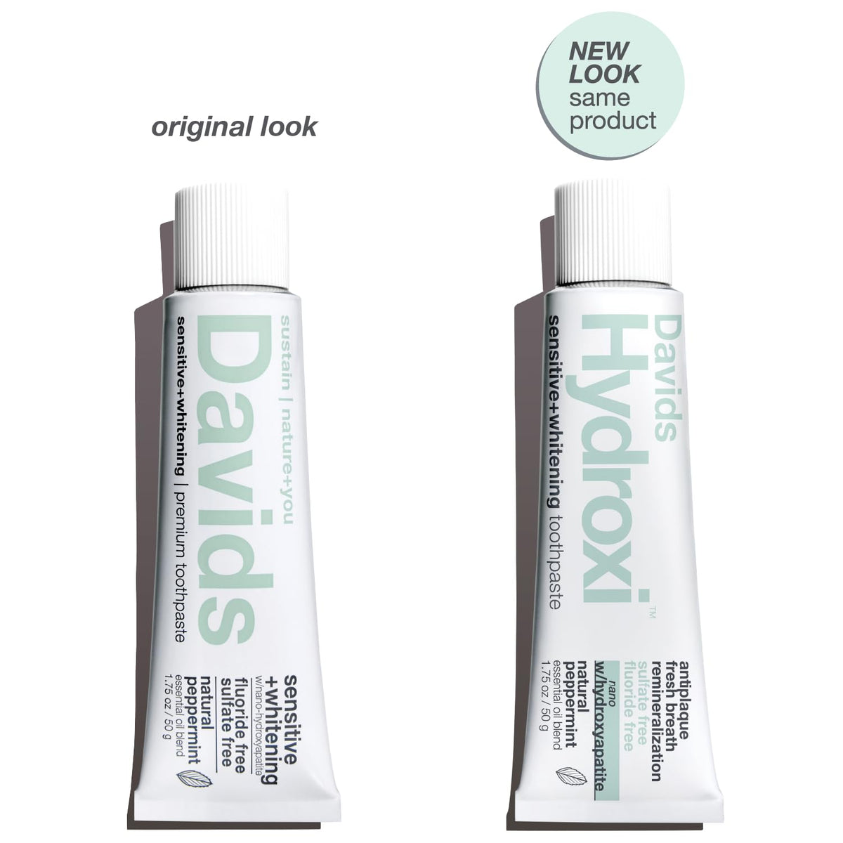 Davids Nano Hydroxyapatite Toothpaste Sensitive + Whitening Peppermint 4oz