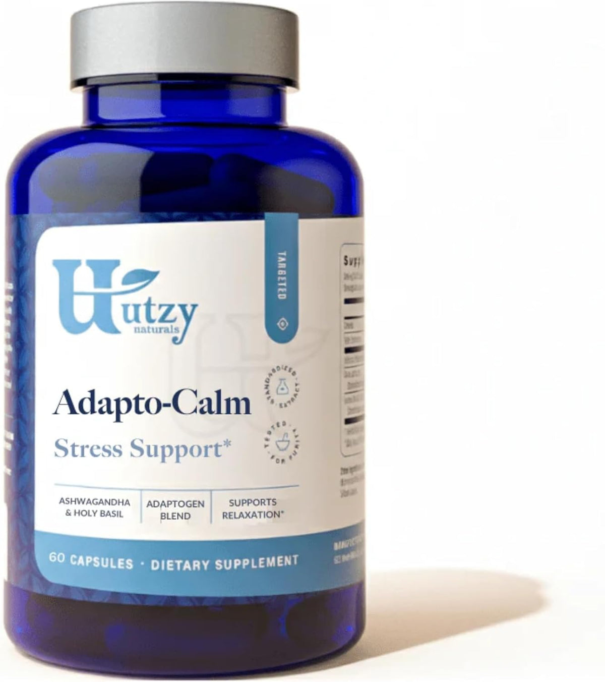 Utzy Naturals Adapto-Calm | Cortisol Support Supplement | 60 Capsules