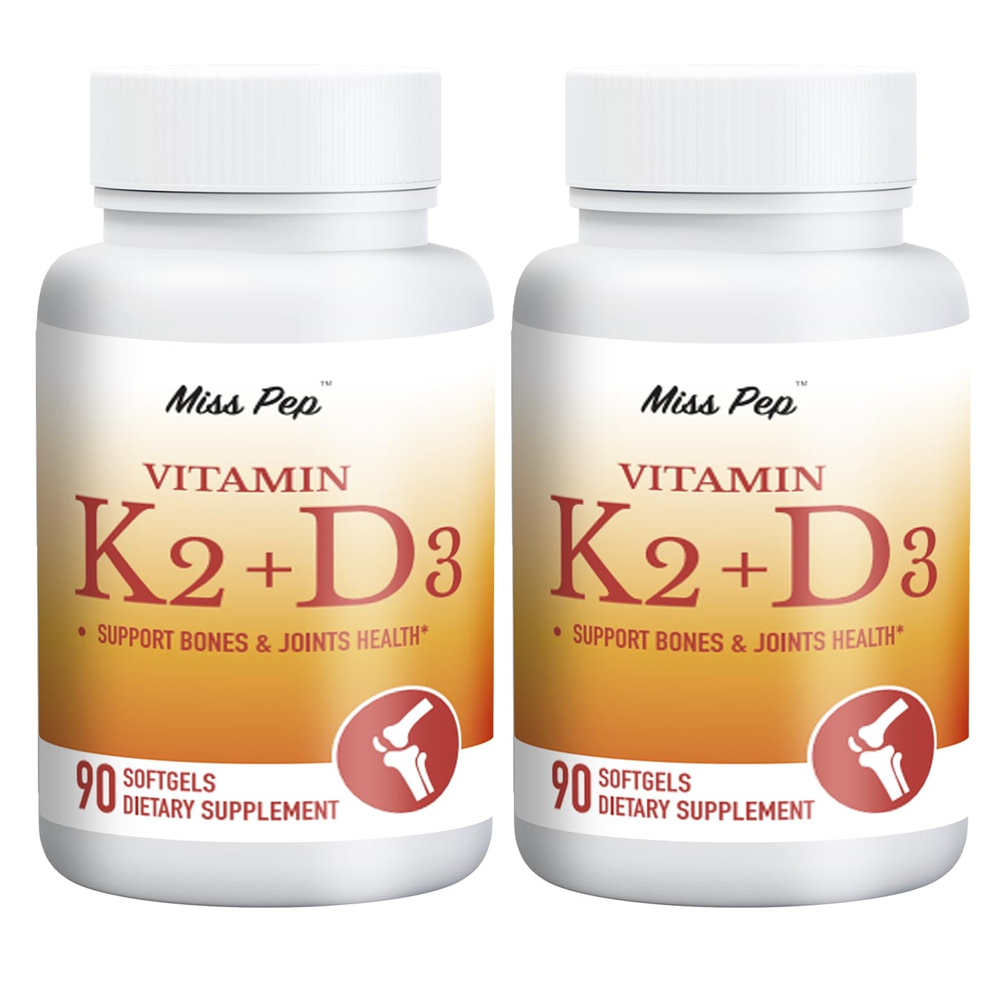 Vitamin D3 & K2 Vitamin Supplement for Men & Women,Vegan-Friendly 5000 Iu D3 and 100 Mcg K2 (Mk-7) Immune, and Overall Health -90 Softgels