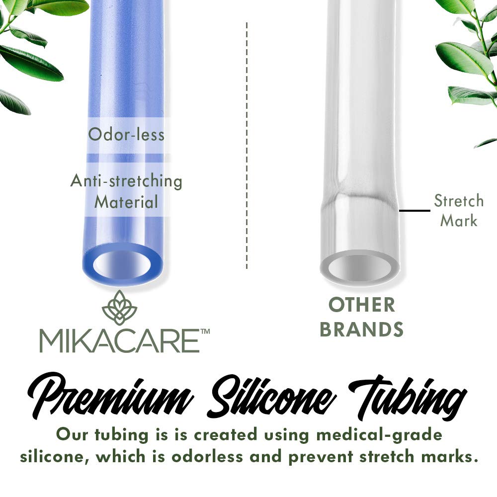 Mikacare Enema Bag Kit Clear Non-Toxic Silicone. for Coffee and Enema Kit for Colon Cleansing - Enema Detox