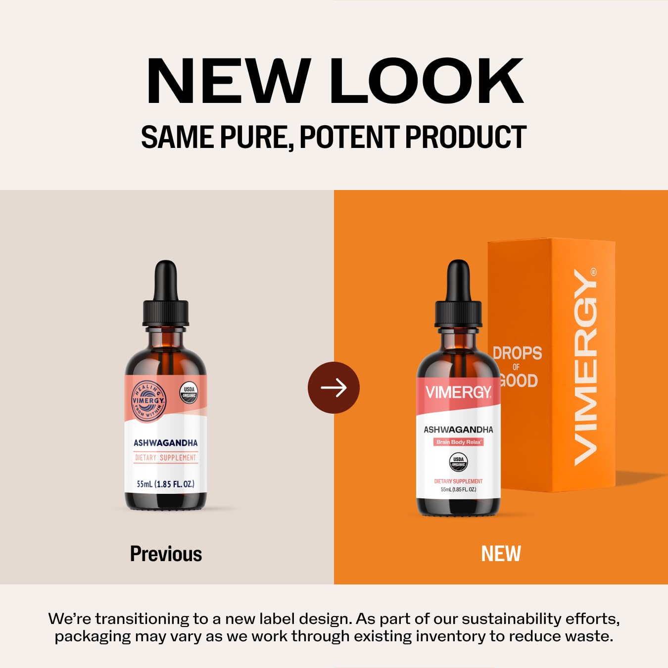 Vimergy USDA Organic Ashwagandha Liquid Extract – 57 2mL Servings (220mg Extract per Serving). Stress Adaptogen, Cognitive & Sleep Support. Alcohol-Free, Non-GMO (115 mL)