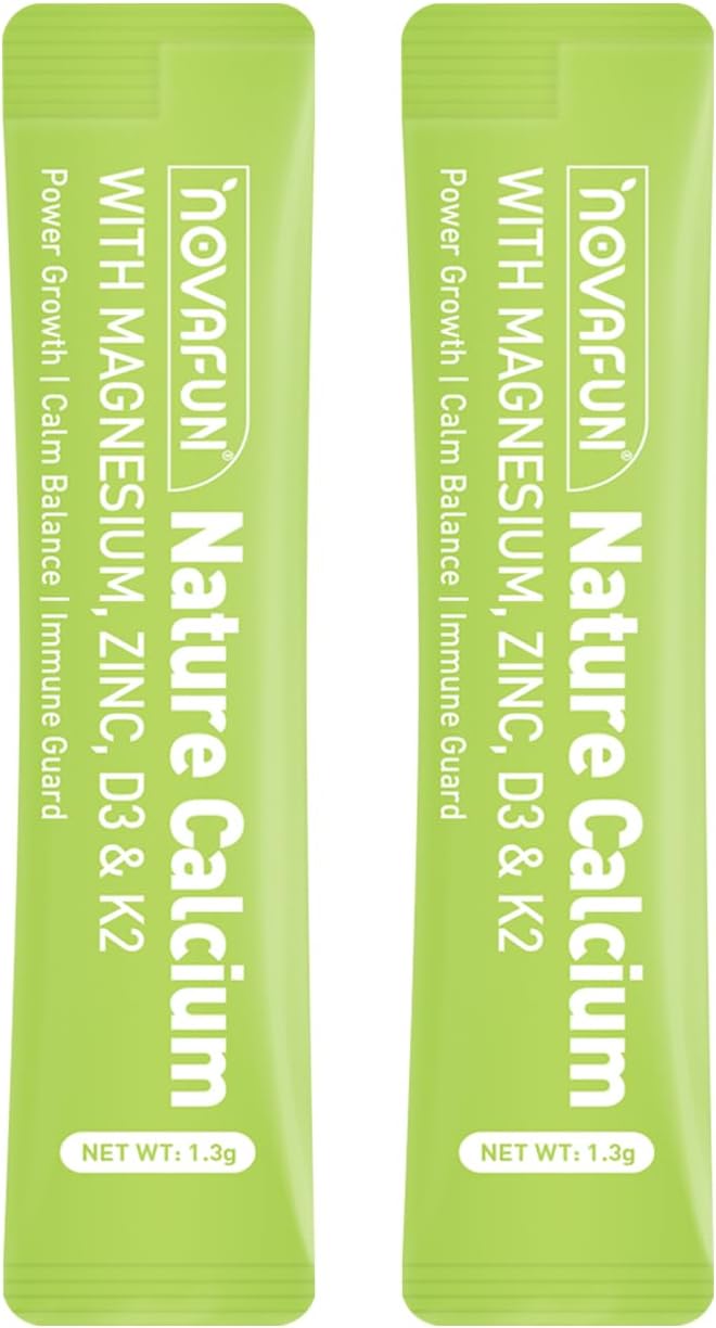 Milk Calcium Powder Supplement with Vitamin D3 & K2 MK7 – Hydrogel-Enhanced Absorption, Melt-in-Mouth Powder for Bone Strength, Gentle & Sugar-Free – 15 Stick Packs