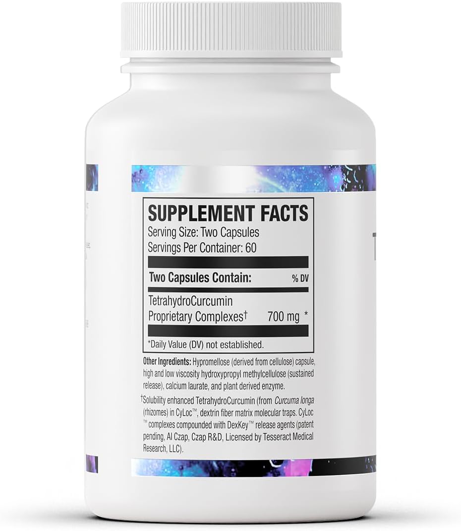 Tesseract TetraCumin SR Turmeric Curcumin Supplement, 120 Capsules | Sustained Release, Metabolite, Supports Joint Comfort, Mobility & Flexibility, For Women & Men, Curcuma Capsules, Gluten Free