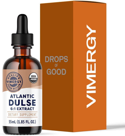 Vimergy USDA Organic Atlantic Dulse Liquid – Antioxidant Support* – Promotes Free Radical Protection* – Vegan, Gluten-Free – 55 Servings (55 mL)