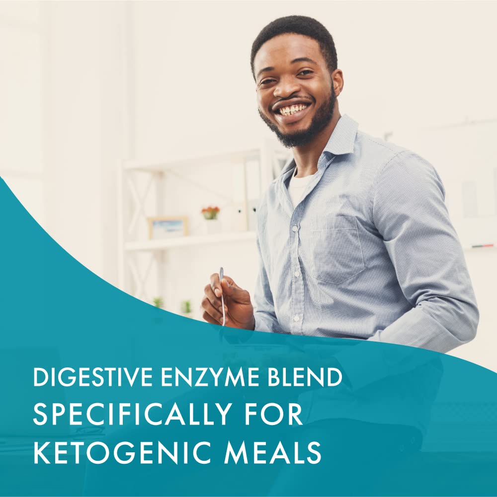 Real-Zymes™ KETO Digestive Enzymes Supplement with Probiotics for Better Digestion - Natural Support for Relief of Bloating, Gas, Belching, Diarrhea, Constipation, IBS, etc. - 30 Caps