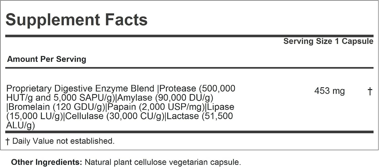 Andrew Lessman ProCaps Digest Assure Vegetarian Digestive Enzymes 60 Capsules