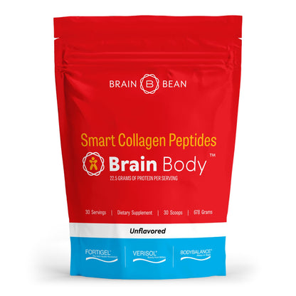Brain Body Collagen Peptides Powder - Vital Protein & Collagen Supplement for Women & Men - Hydrolyzed Type I & III for Hair, Skin, Nails & Joint Health - 25 Servings - Creamy Vanilla Coconut - 875g