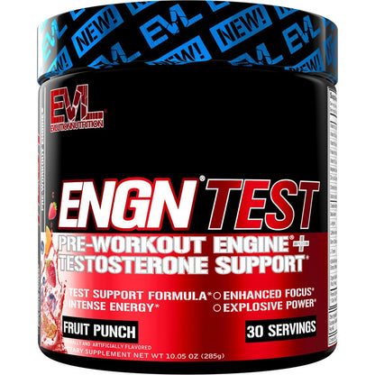 EVL Intense Pre Workout with Creatine - ENGN Energizing Pre Workout for Men Powder Drink for Lasting Energy Focus and Recovery - with Beta Alanine Caffeine and L Theanine - Blue Raz