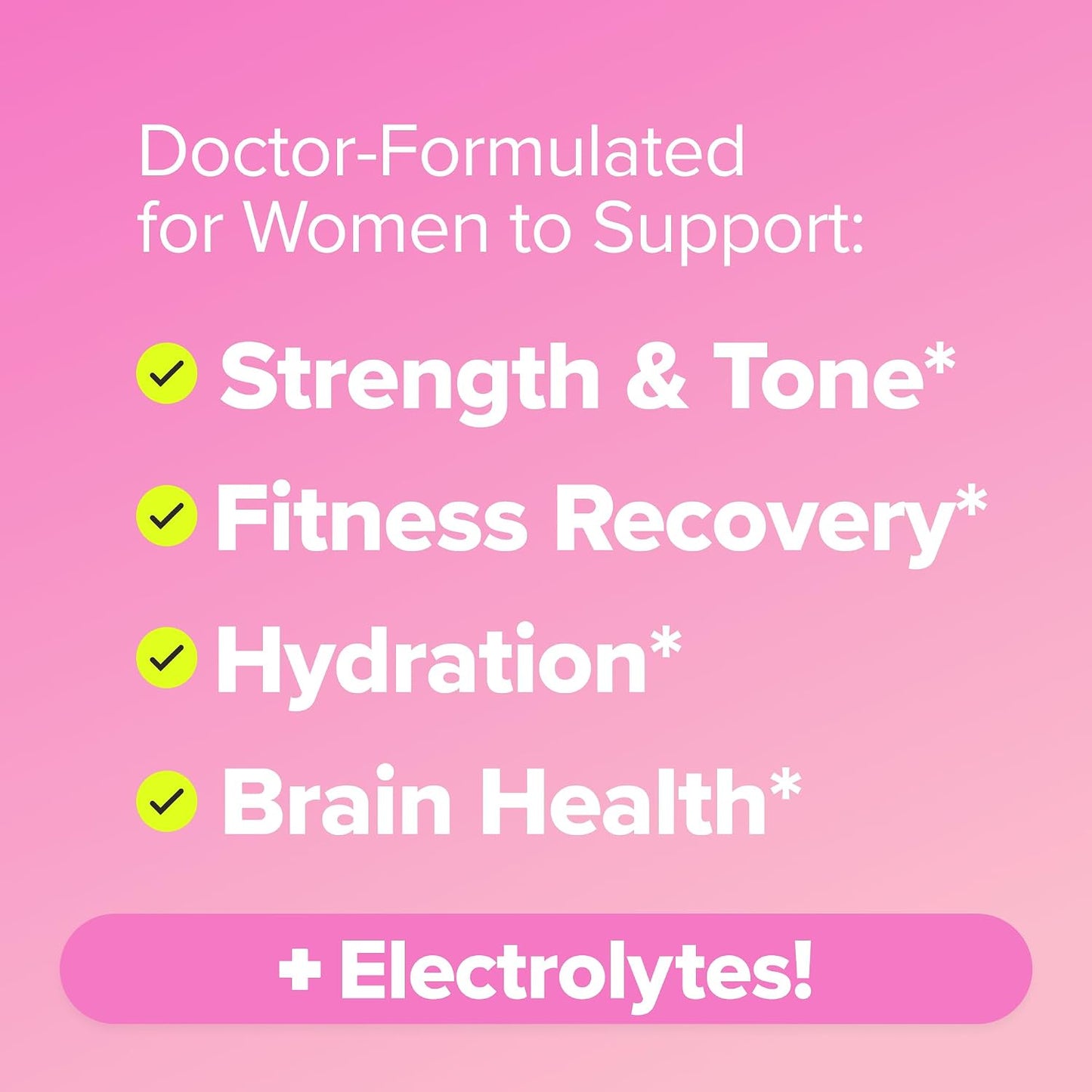 FLO Women's Creatine + Electrolytes for Strength & Tone – 30 Servings