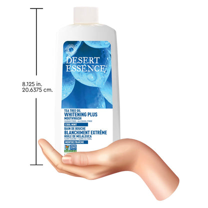 Desert Essence Mouthwash, Tea Tree Whitening Mint, 16 Fluid Ounce