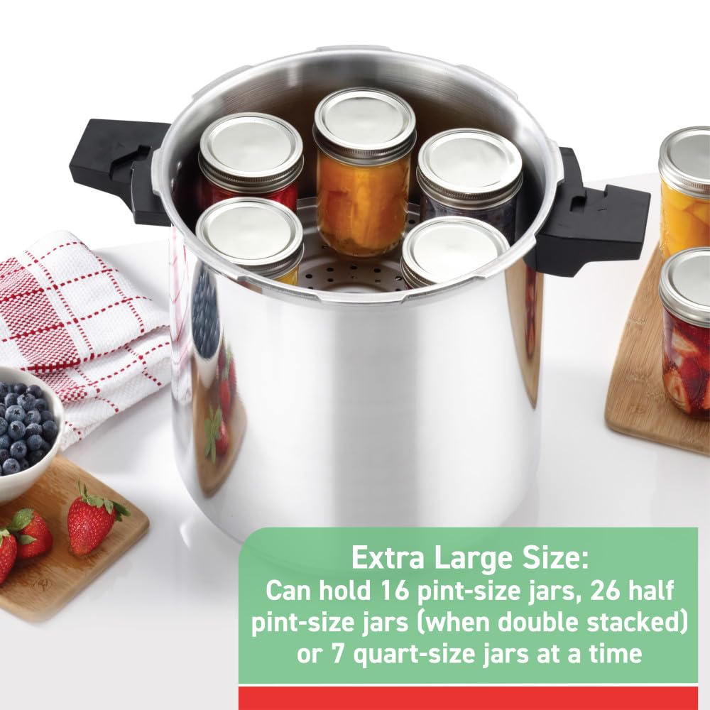 T-fal Pressure Cooker Aluminum Pressure Canner, 22 Quart, 3 PSI Settings, Cookware