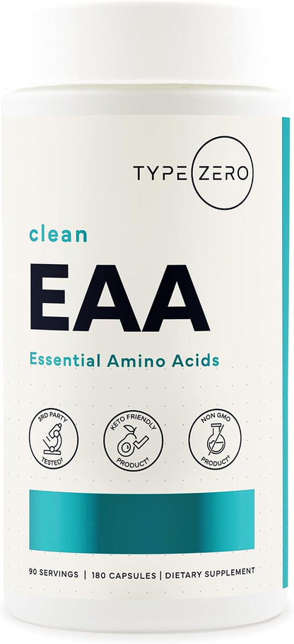 Type Zero Clean EAA (1,200mg) 180 Capsules, 90 Servings, GMO-Free