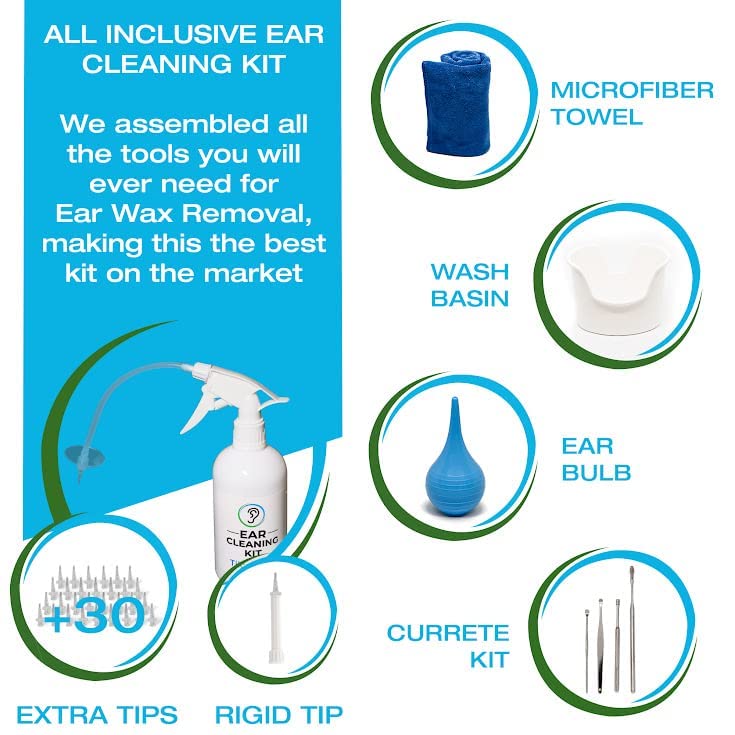 Ear Wax Removal Tool by Tilcare - Ear Irrigation Flushing System for Adults & Kids