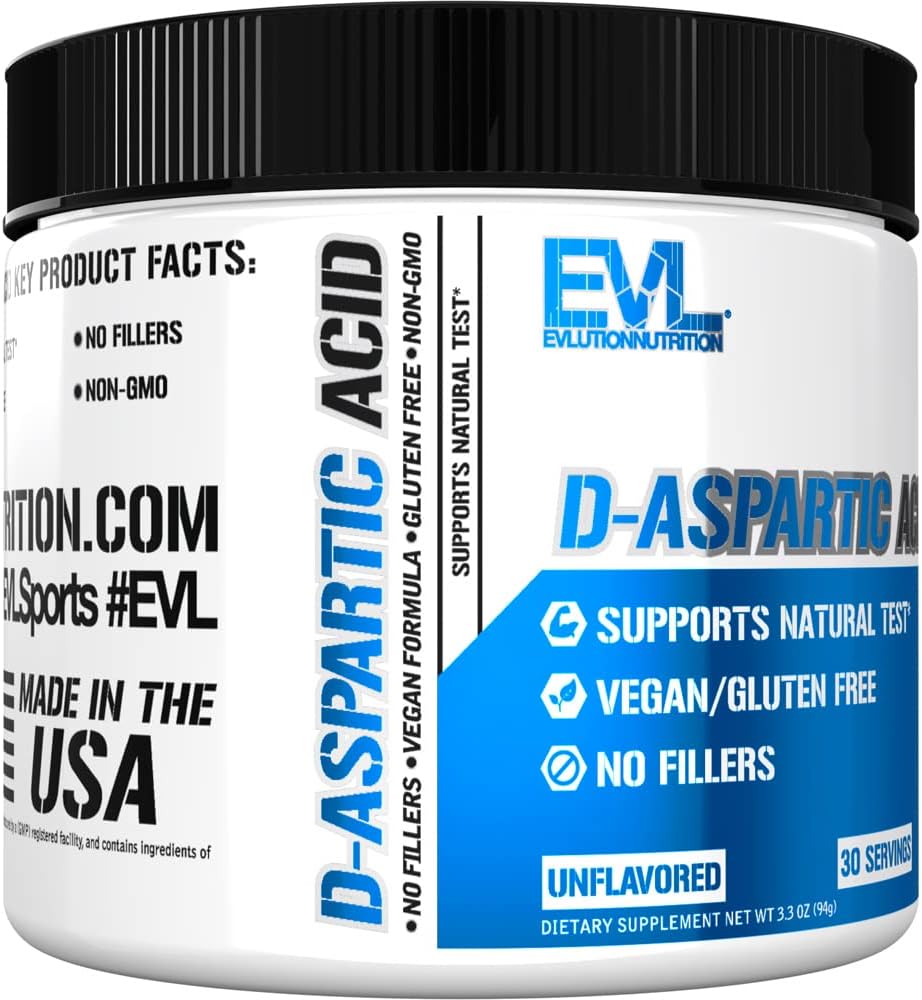 D Aspartic Acid Testosterone Booster for Men - 3120mg DAA D-Aspartic Acid Pre Workout Powder Muscle Builder for Men 3.12g - Men's Health Supplement for Enhanced Drive Potency and Vigor - Unflavored