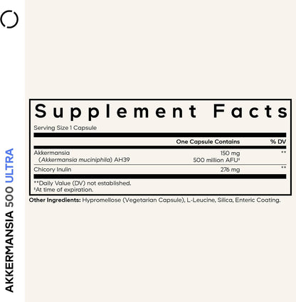 Codeage Akkermansia Muciniphila Probiotic Ultra - High-Potency 500M AFUs Akkermansia Probiotic Supplement - Enhanced Daily Probiotic & Prebiotic, Chicory Inulin - 3-Month Supply - 90 Capsules