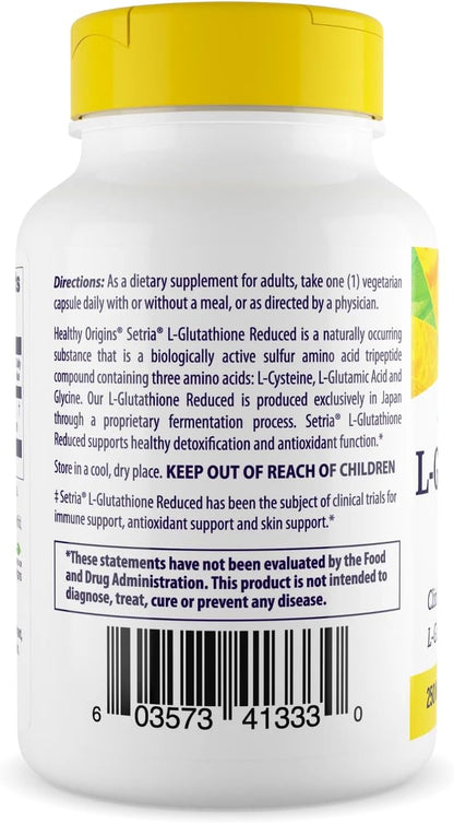 Healthy Origins Setria L-Glutathione 250 mg, 150 Veggie Caps