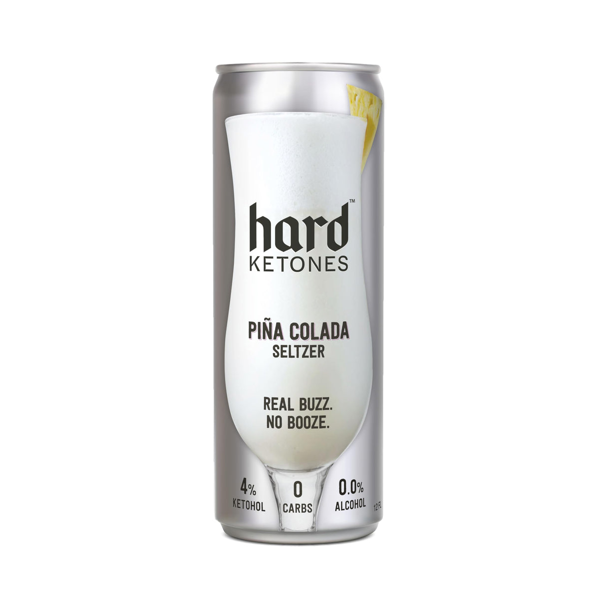 Hard Ketones Pina Colada Seltzer | Alcohol Alternative with 4% Ketohol | 12 Pack, 12 Oz