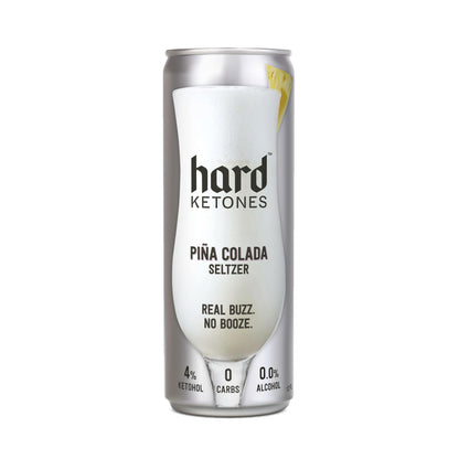 Hard Ketones Pina Colada Seltzer | Alcohol Alternative with 4% Ketohol | 12 Pack, 12 Oz