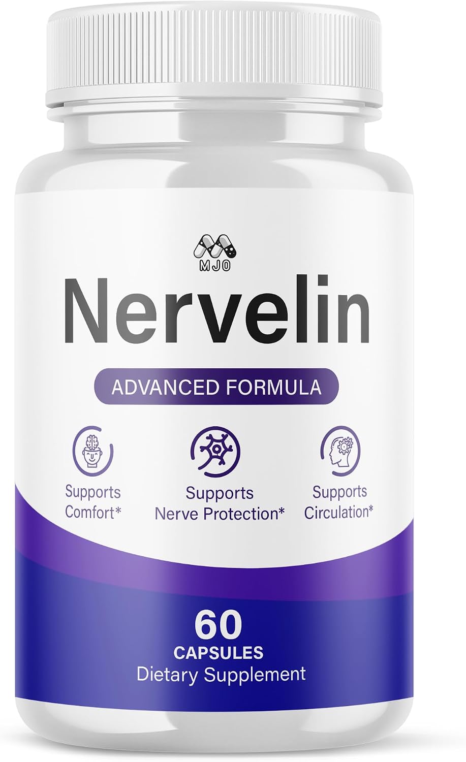 Nervelin Capsules, All Natural Nerve Supplement Pills 1-Pack, 60 Capsules