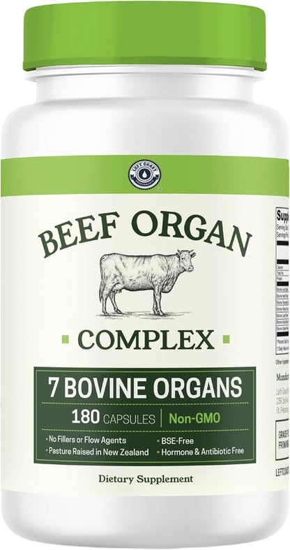 Left Coast Performance Bone Broth Protein Powder & Beef Organ Supplement - Bovine Wellness Bundle for Gut Health Energy Balance and Immune Support