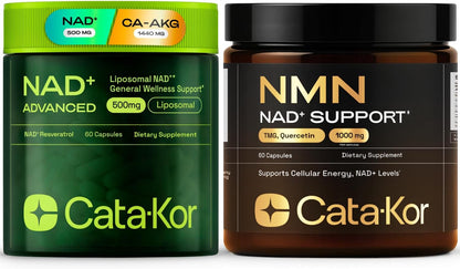 Cata-Kor NMN Supplement 1000mg & Liposomal NAD+ Supplement with Resveratrol – Supports Cellular Energy & NAD+ Levels