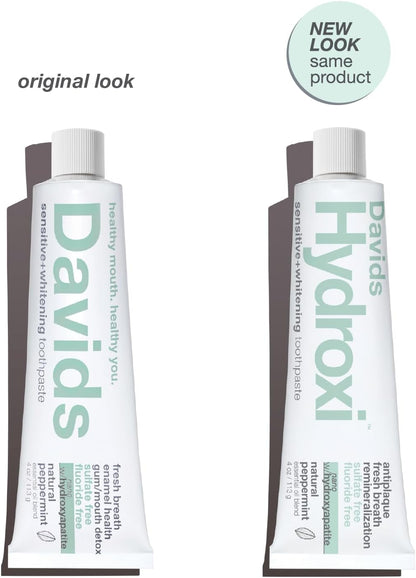 Davids Nano Hydroxyapatite Toothpaste Sensitive + Whitening Peppermint 4oz
