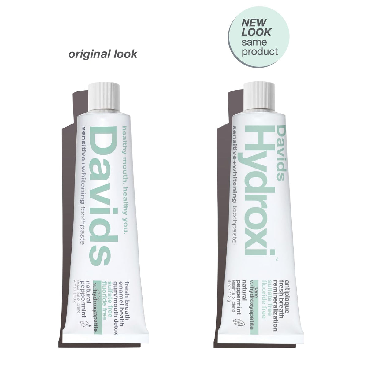 Davids Nano Hydroxyapatite Toothpaste Sensitive + Whitening Peppermint 4oz