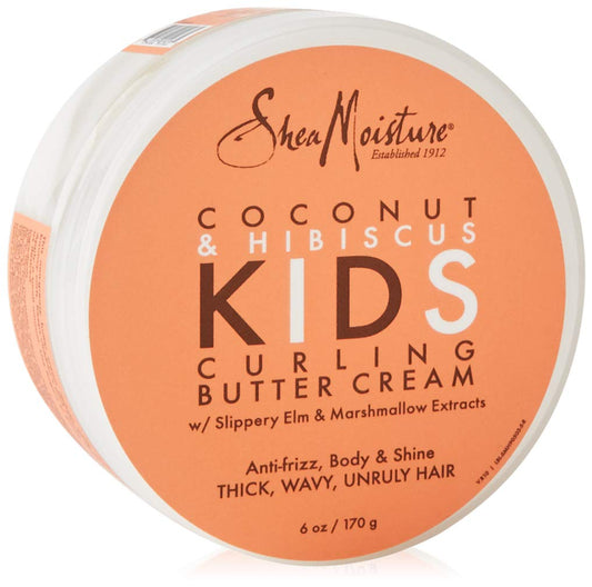 SheaMoisture Kids Curl Cream for Curl Definition, Coconut & Hibiscus Styling Cream to Moisturize & Detangle, 6 oz