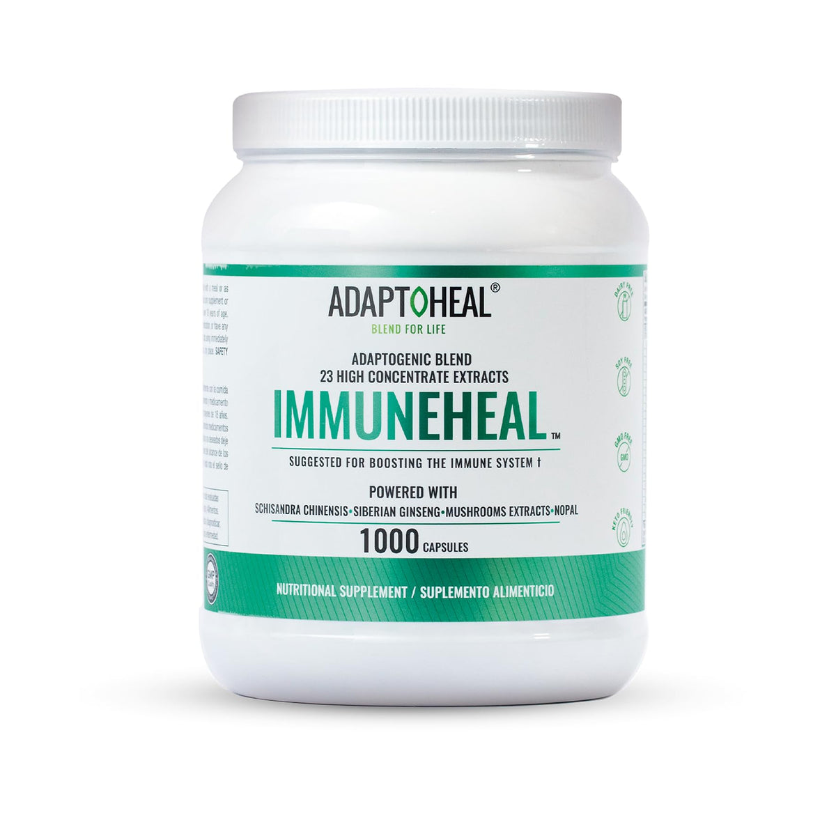 ADAPTOHEAL Immunheal Immune System Support Reishi, Ginseng (180 Caps)