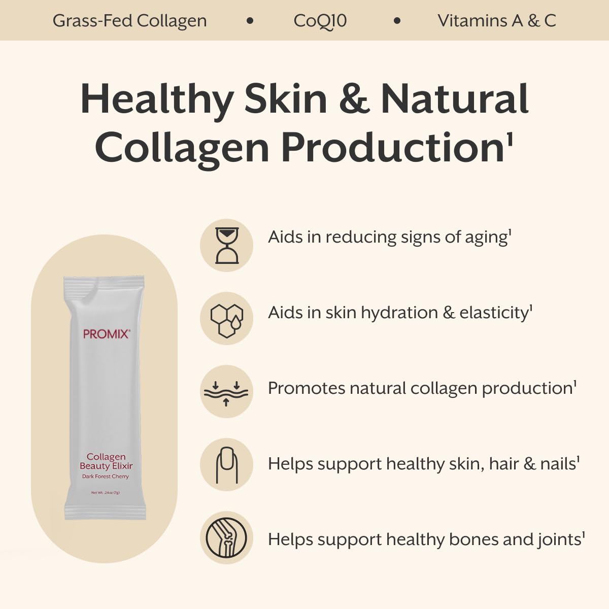 ProMix Nutrition Collagen Beauty Elixir (30 Sticks) | Watermelon (Dark Cherry)