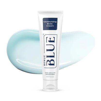 Renue Blue Methylene Blue Moisturizing Body Cream – Liposomal NAD+ Complex with Antioxidants, Peptides, and Botanical Extracts for Hydrated, Healthier‑Looking Skin