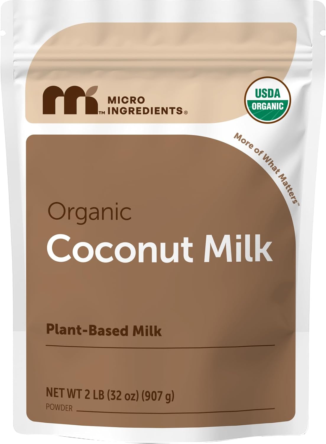 Micro Ingredients Organic Coconut Milk Powder, 2 Lb | Plant-Based Creamer for Coffee, Tea & Smoothies | Rich & Creamy, Easy Mixing | Non-GMO, Gluten-Free, Keto & Paleo Friendly