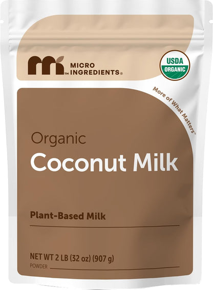 Micro Ingredients Organic Coconut Milk Powder, 2 Lb | Plant-Based Creamer for Coffee, Tea & Smoothies | Rich & Creamy, Easy Mixing | Non-GMO, Gluten-Free, Keto & Paleo Friendly