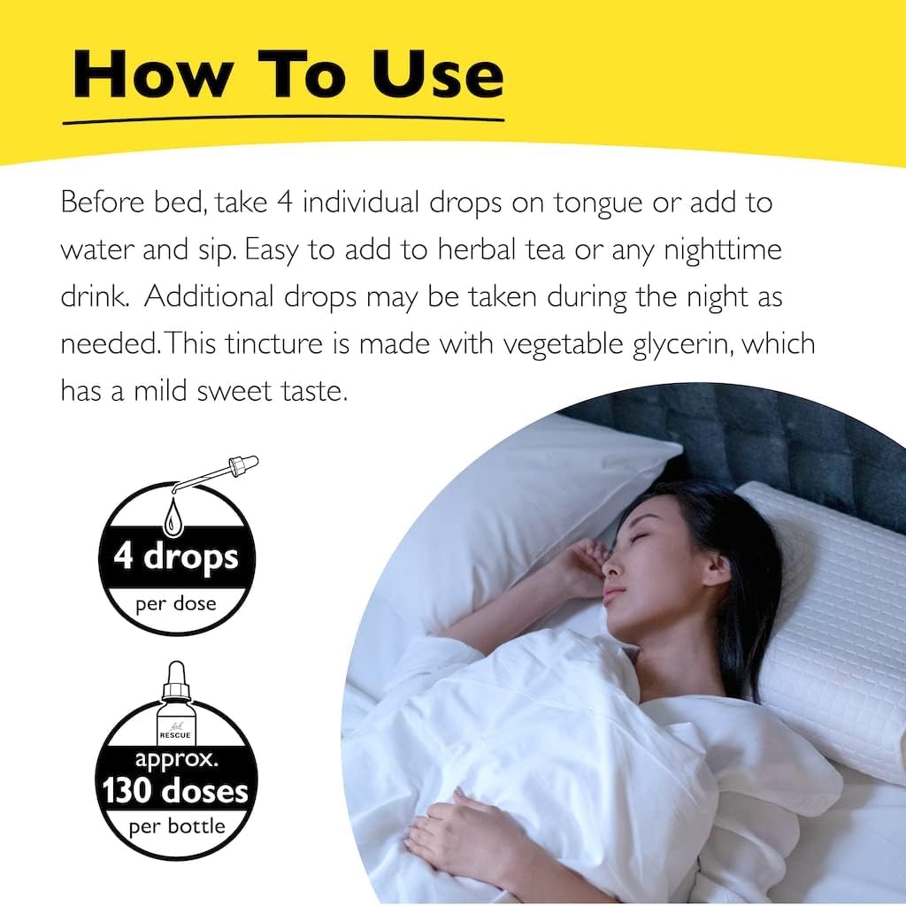 RESCUE Stress Relief & Sleep Support Bundle, Non-Alcohol Formulas, Bach Remedy Dropper 20mL 2-Pack