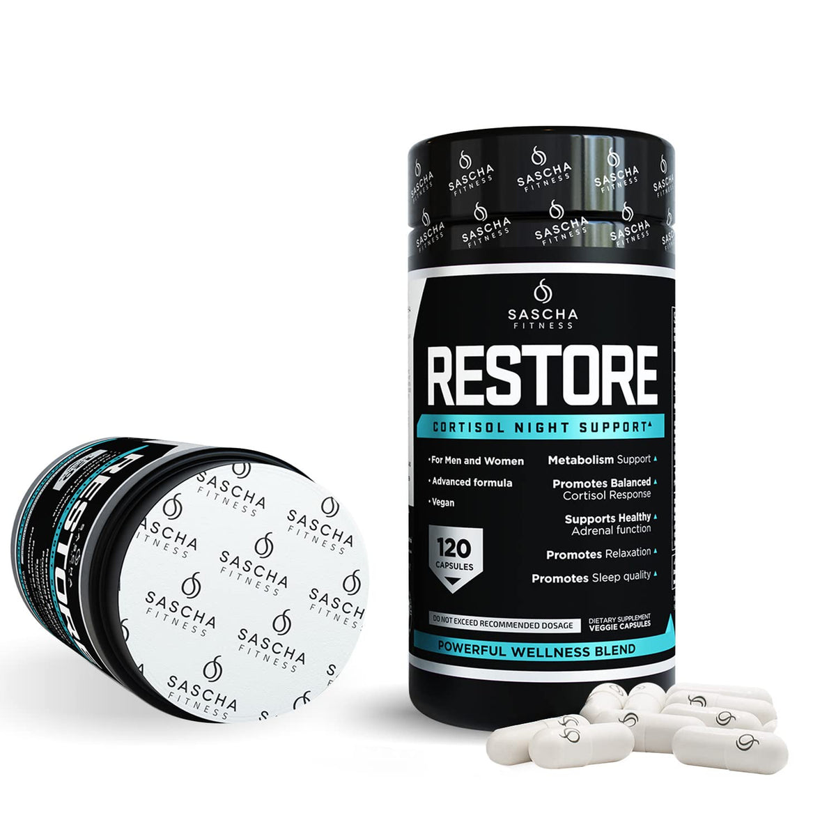 SASCHA FITNESS Cortisol Night Support Pills For Metabolism, Hormonal Support, Inmune System