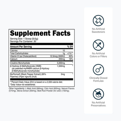 Transparent Labs Lean Pre-Workout (30 Servings, Strawberry Lemonade) & Creatine HMB (30 Servings, Tropical Punch)