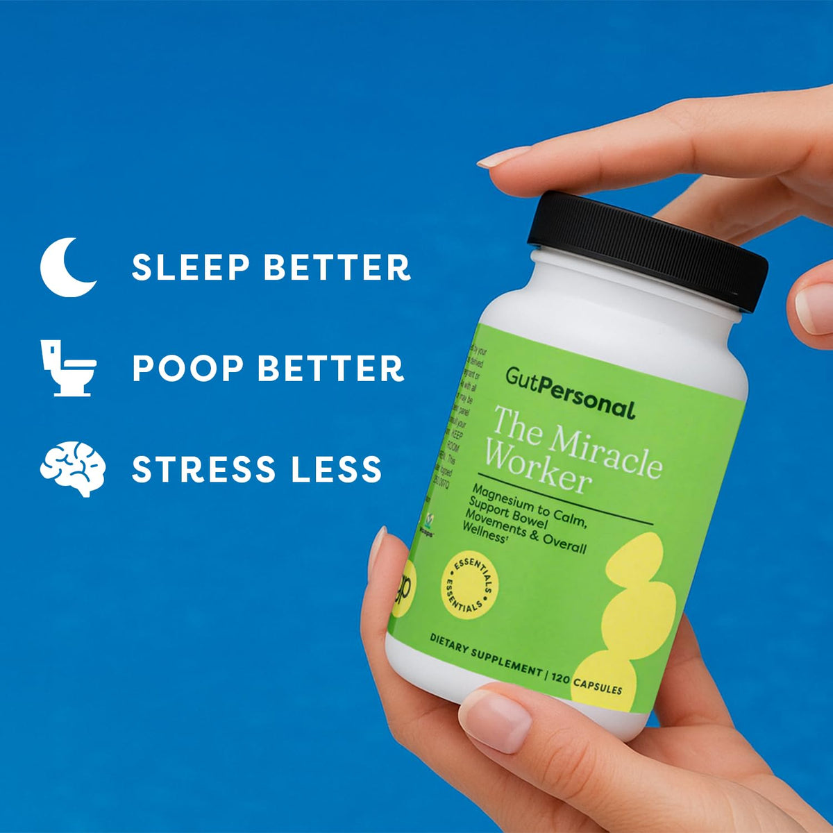 The Miracle Worker Magnesium Glycinate Powder for Sleep - Chelated Magnesium Drink Powder Supplement Helps Reduce Stress & Regularity While Easing Muscle Cramps with Strawberry Flavor - 30 Servings