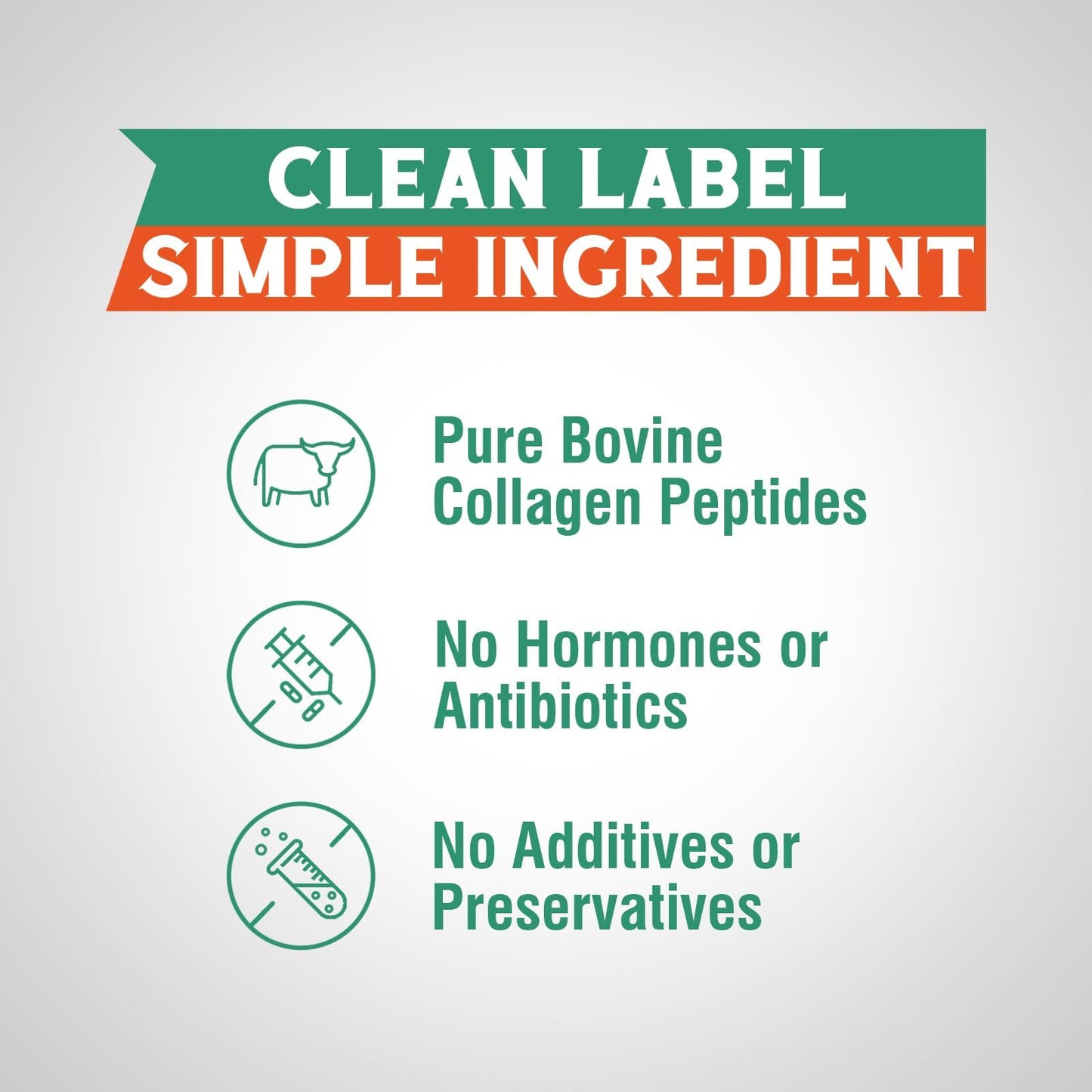 Vitalibre Bovine Collagen Peptides Powder for Women and Men, Grass-Fed Hydrolyzed Collagen Protein Type I & III, Skin, Hair, Nails, Bones, Digestion, Unflavored, Non-GMO, Keto & GF, 22 Servings, 16oz