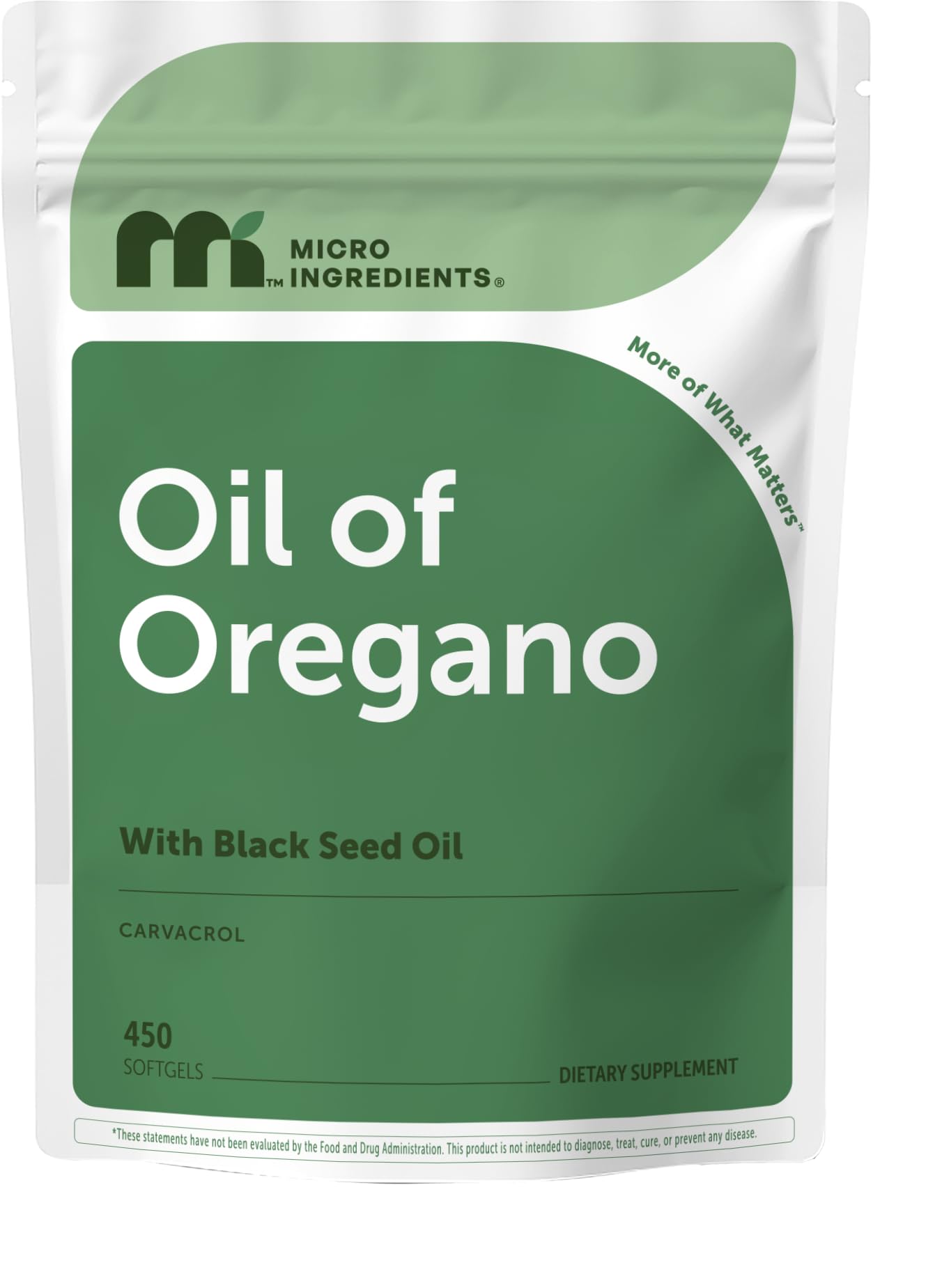 Micro Ingredients Oil of Oregano Softgels, 300 Count | 2 in 1 Formulated with Black Seed Oil | 4X Strength Carvacrol & Thymoquinone | Plant Based, Non-GMO