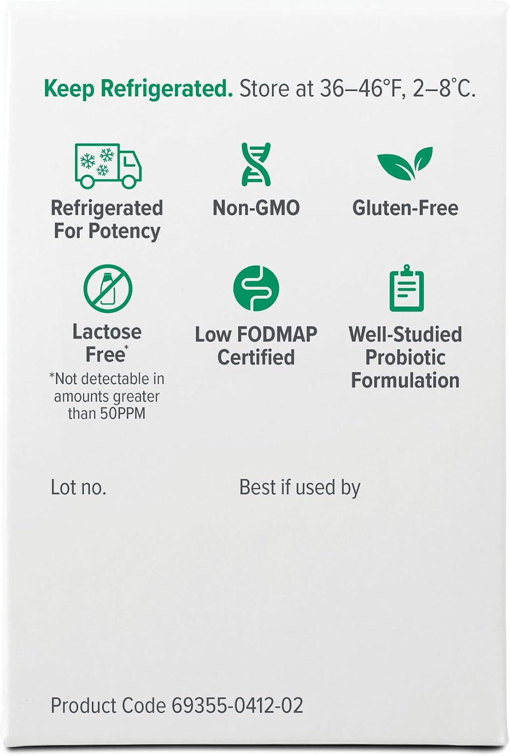Visbiome® Advanced GI Care High Potency Probiotic, 450B CFU, 30 Packets | Original De Simone Formulation®, Multi-Strain, Refrigerated Probiotics, Low FODMAP Certified, Gluten-Free, Made in USA