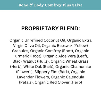 SPRIGS Organic Comfrey Salve for Skin – Herbal Moisturizing Balm with Aloe, Turmeric & Calendula | Coconut Oil & Beeswax Botanical Skin Care (2 oz)