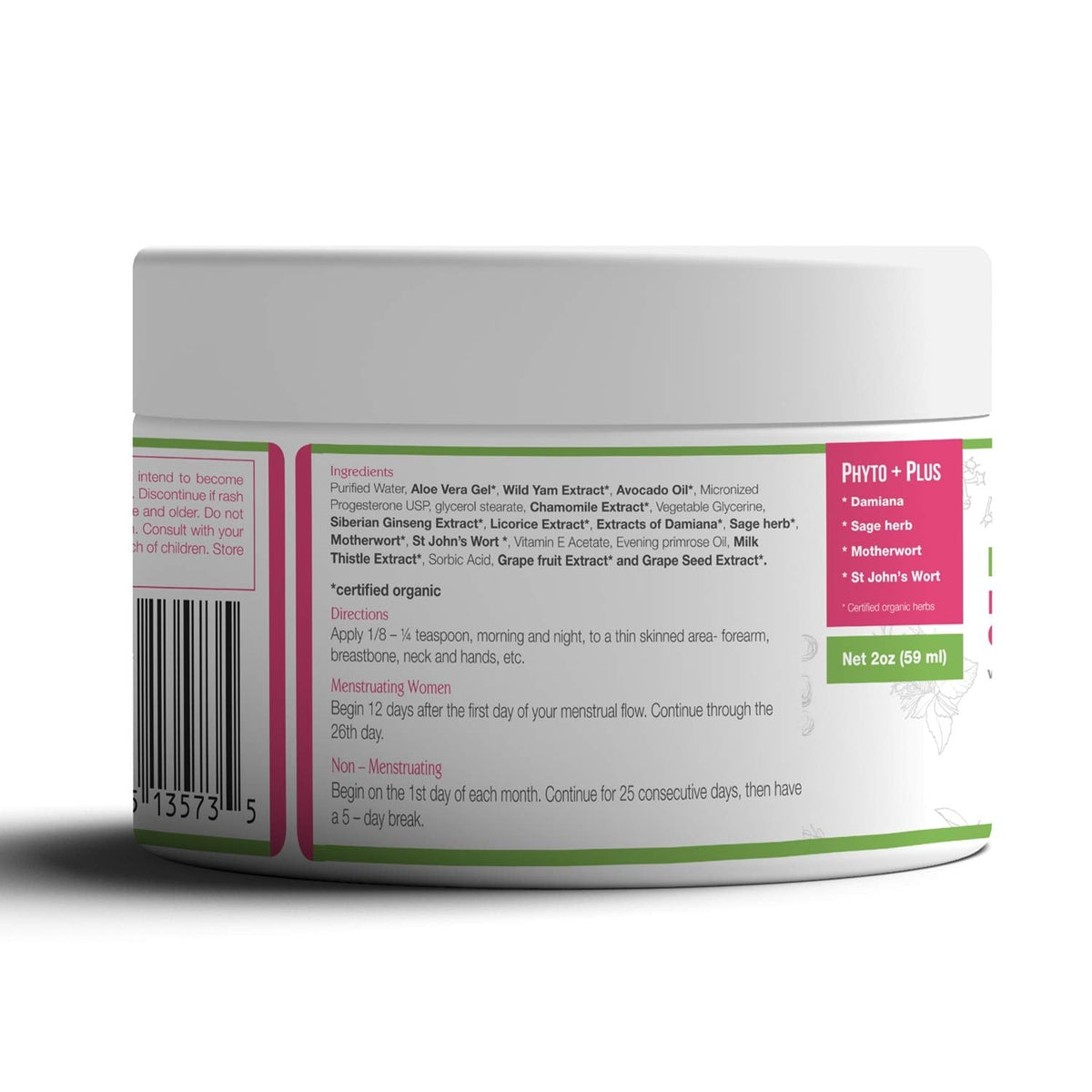 Phyto Plus Bountiful Bird Natural Progesterone Cream with Organic Phytoestrogens