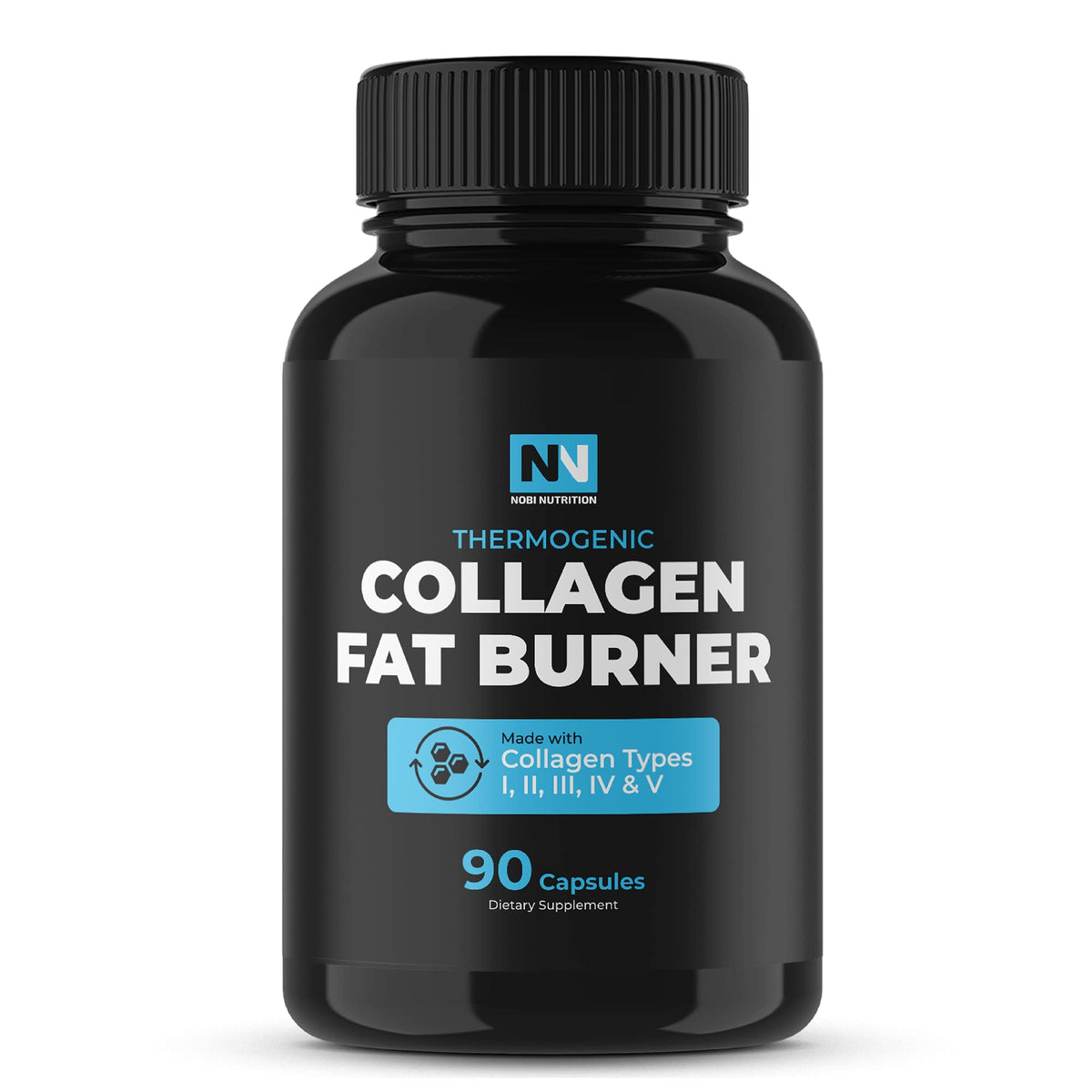 Multi Collagen Protein Peptides Fat Burner Supplements | Types I,II,III,IV, & X With Thermogenic